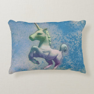 Unicorn Accent Pillow BruPoly (Blue Arctic)
