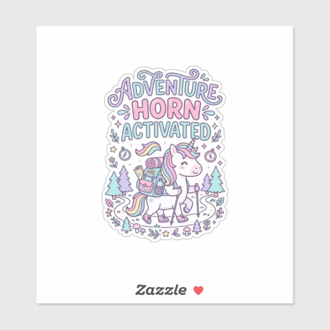 Unicorn Adventure Horn Activated Cute Pastel Graph (Sheet)