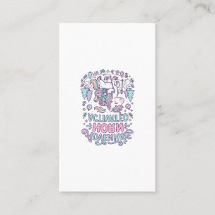 Unicorn Adventure Horn Activated Cute Pastel Graph Business Card
