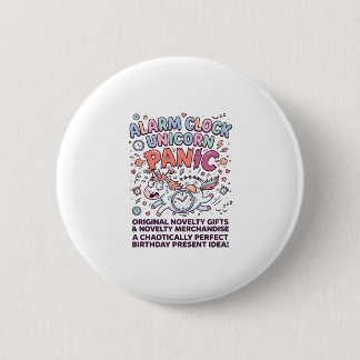 Unicorn Alarm Clock Unicorn Panic Bold Typography  6 Cm Round Badge