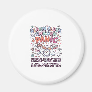 Unicorn Alarm Clock Unicorn Panic Bold Typography Magnet