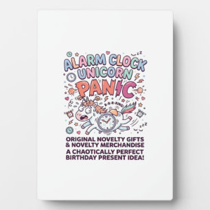 Unicorn Alarm Clock Unicorn Panic Bold Typography  Plaque