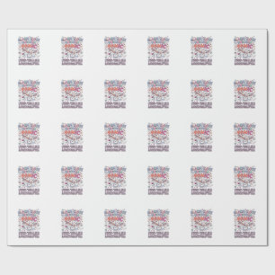 Unicorn Alarm Clock Unicorn Panic Bold Typography Wrapping Paper