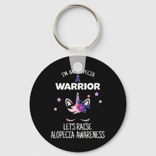 Unicorn Alopecia Warrior Key Ring