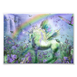 unicorn and butterflies photo print