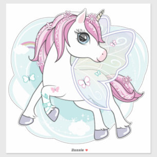 Unicorn and Butterflies Sticker