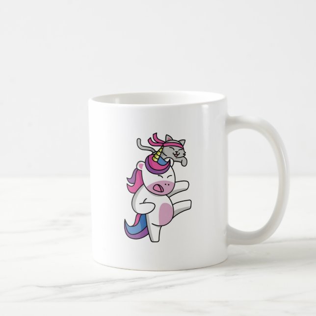 Unicorn and cat friends coffee mug (Right)