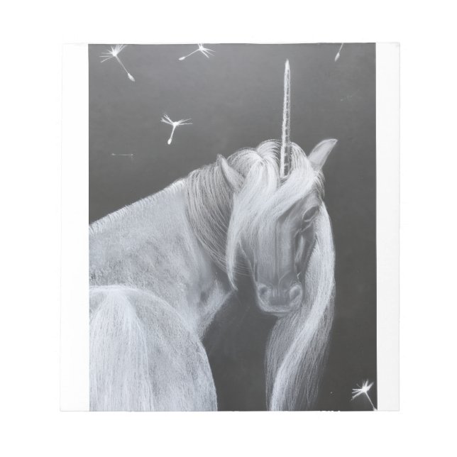 Unicorn and Dandelion notepad (Front)