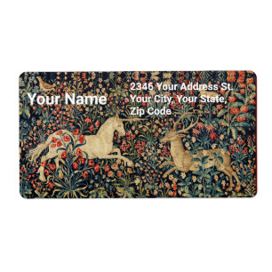 UNICORN AND DEER,FLOWERS,FOREST ANIMALS Floral