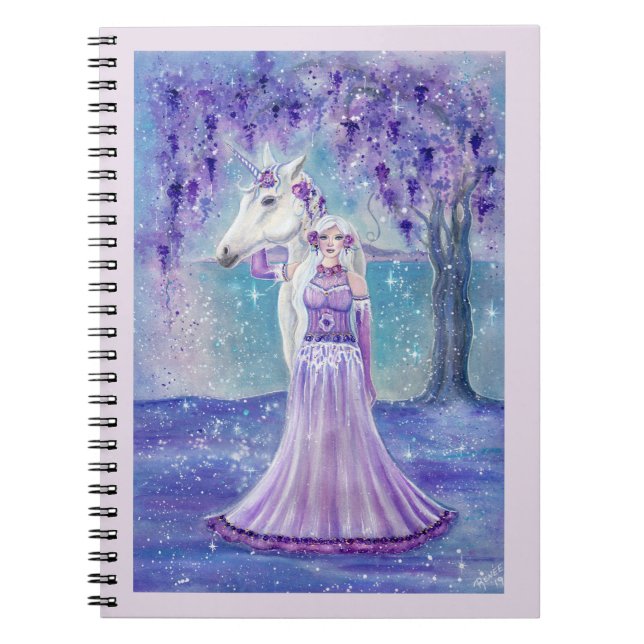 Unicorn and Fairy notebook journal by Renee Lavoie (Front)