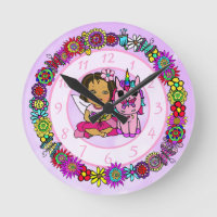 Unicorn and Fairy Whimsical Folk Art Girl's
