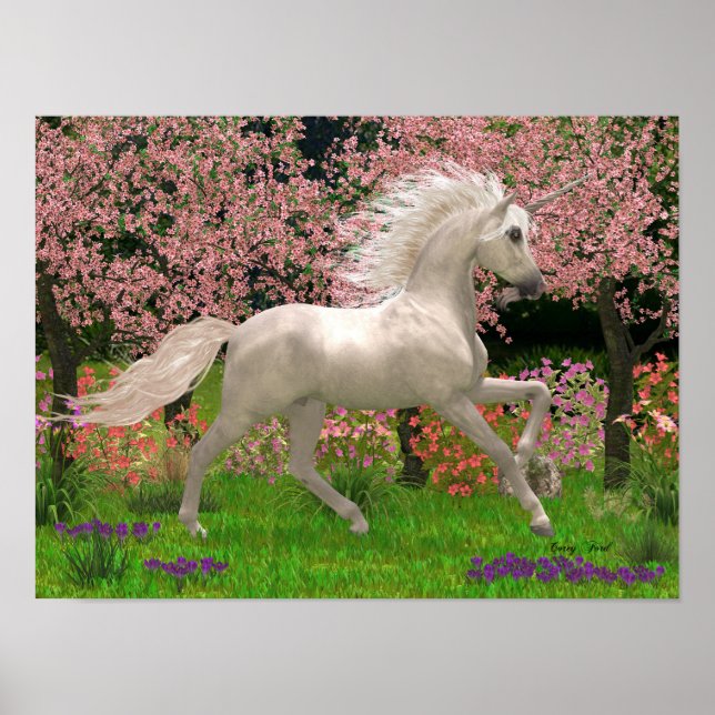 Unicorn and Forest Poster (Front)