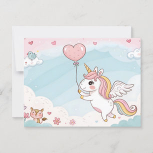 Unicorn and Friends Under the Sun Postcard