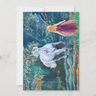 Unicorn and Girl Invitation