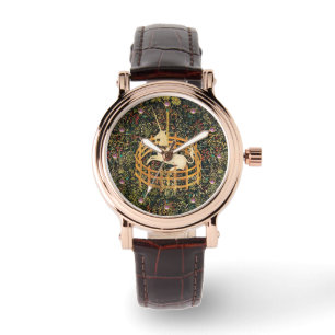 UNICORN AND GOTHIC FANTASY FLOWERS,FLORAL MOTIFS WATCH
