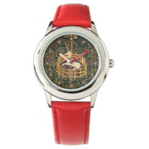 UNICORN AND GOTHIC FANTASY FLOWERS,FLORAL MOTIFS WATCH