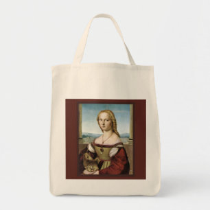 Unicorn and Lady Grocery Bag by Raphael