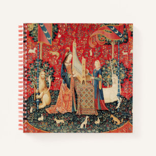UNICORN AND LADY PLAYING ORGAN WITH ANIMALS NOTEBOOK