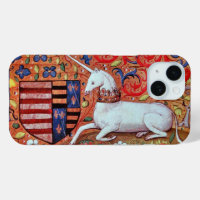 UNICORN AND MEDIEVAL FANTASY FLOWERS,FLORAL MOTIFS