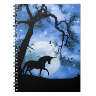 Unicorn and Moon Notebook