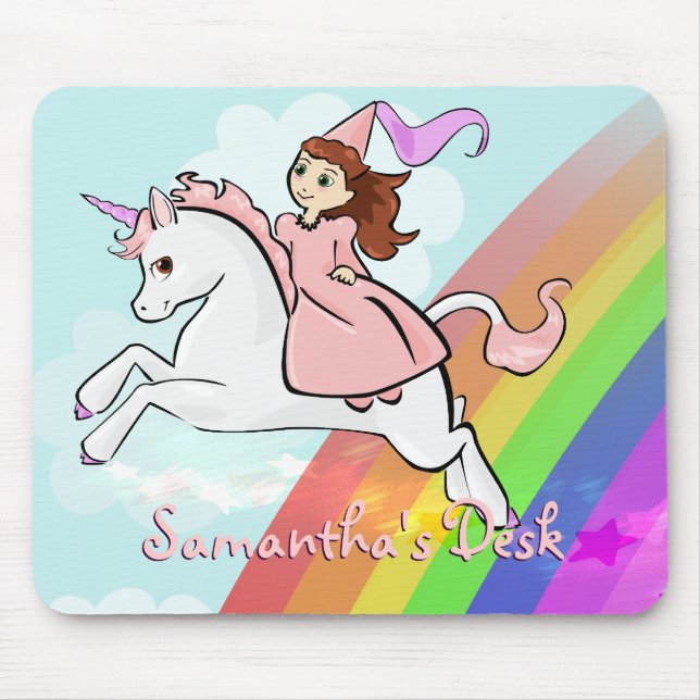 Unicorn and Princess Mousepad (Front)
