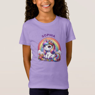 Unicorn and Rainbow Personalised  T-Shirt