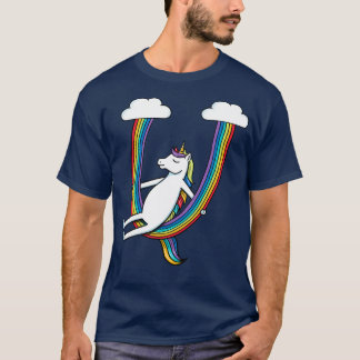 Unicorn and rainbow swing T-Shirt