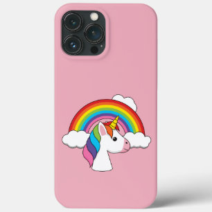 Unicorn and Rainbow with Clouds Kawaii iPhone 13 Pro Max Case