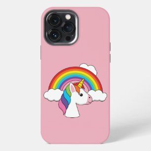 Unicorn and Rainbow with Clouds Kawaii iPhone 13 Pro Max Case