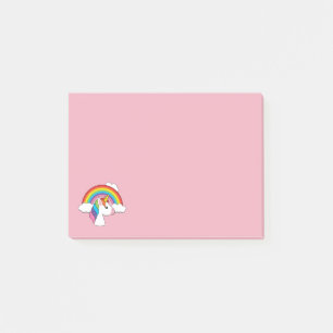 Unicorn and Rainbow with Clouds Kawaii Post-it Notes