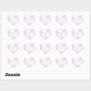 Unicorn and Stars Heart Sticker