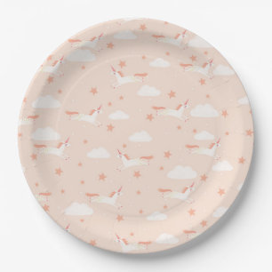 Unicorn and Stars Paper Plate