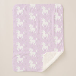 Unicorn and Stars Sherpa Blanket