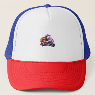 Unicorn And Thanksgiving Turkey Motorcycle Women K Trucker Hat