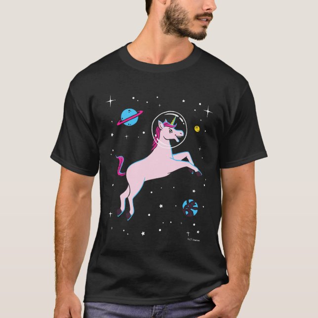 Unicorn Animals In Space T-Shirt (Front)