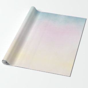 Unicorn Aqua Pink Yellow Tie Dye Wrapping Paper