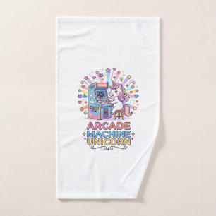 Unicorn Arcade Machine Unicorn Print Ready POD Art Hand Towel
