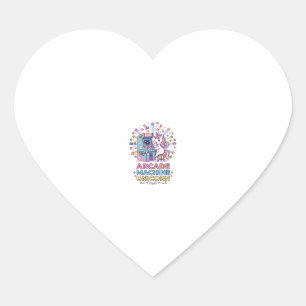 Unicorn Arcade Machine Unicorn Print Ready POD Art Heart Sticker
