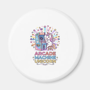 Unicorn Arcade Machine Unicorn Print Ready POD Art Magnet