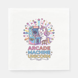 Unicorn Arcade Machine Unicorn Print Ready POD Art Napkin