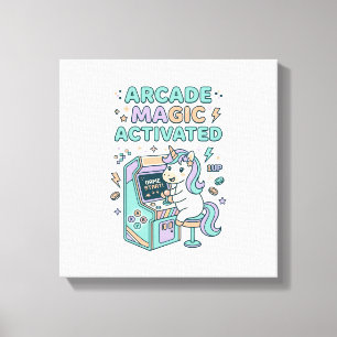 Unicorn Arcade Magic Activated Trendy Product Grap Canvas Print