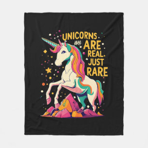 Unicorn are real just rare fleece blanket