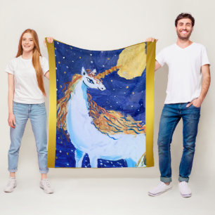Unicorn "Art by Kids" Fleece Blanket