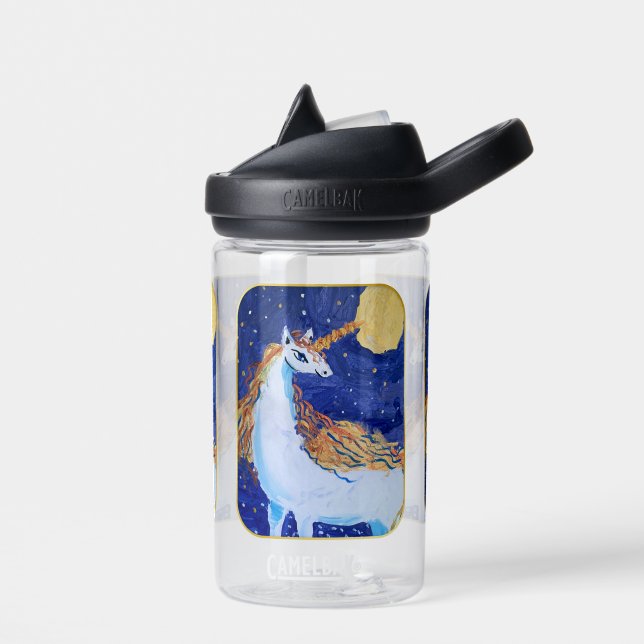 Unicorn "Art by Kids" Water Bottle (Left)