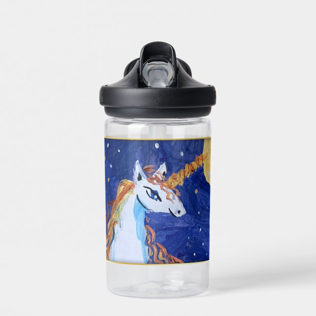 Unicorn "Art by Kids" Water Bottle (Front)