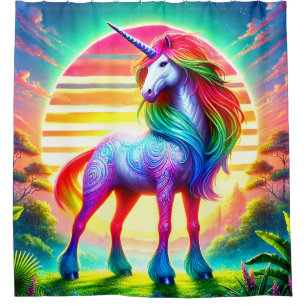 Unicorn Art Shower Curtain