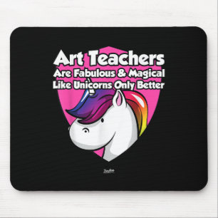 Unicorn Art Teacher Graphic Funny Teacher Unicorn Mouse Mat