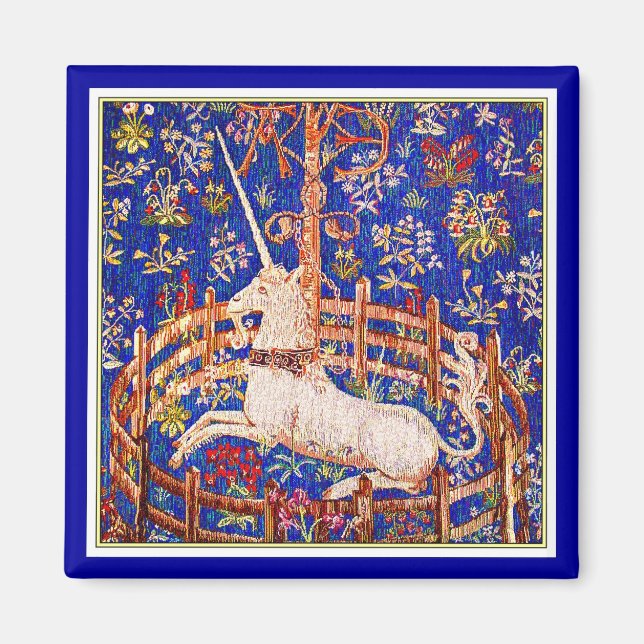 Unicorn Art - "The Unicorn in Captivity" Magnet (Front)