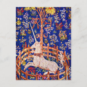 Unicorn Art - "The Unicorn in Captivity" Postcard