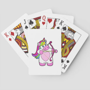 Unicorn as Archer with Bow and Arrow Playing Cards